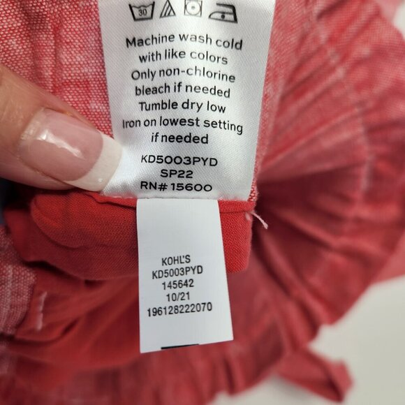 Draper James RSVP Women's Linen Blend Paperbag Short Lined Light Red XS - Picture 11 of 13